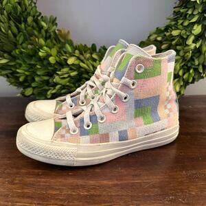 Converse Women's Chuck Taylor All Star Crafted High Abstract Stripes Shoes‎ 5